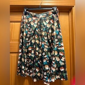 Floral A-Line Skirt by Hommage